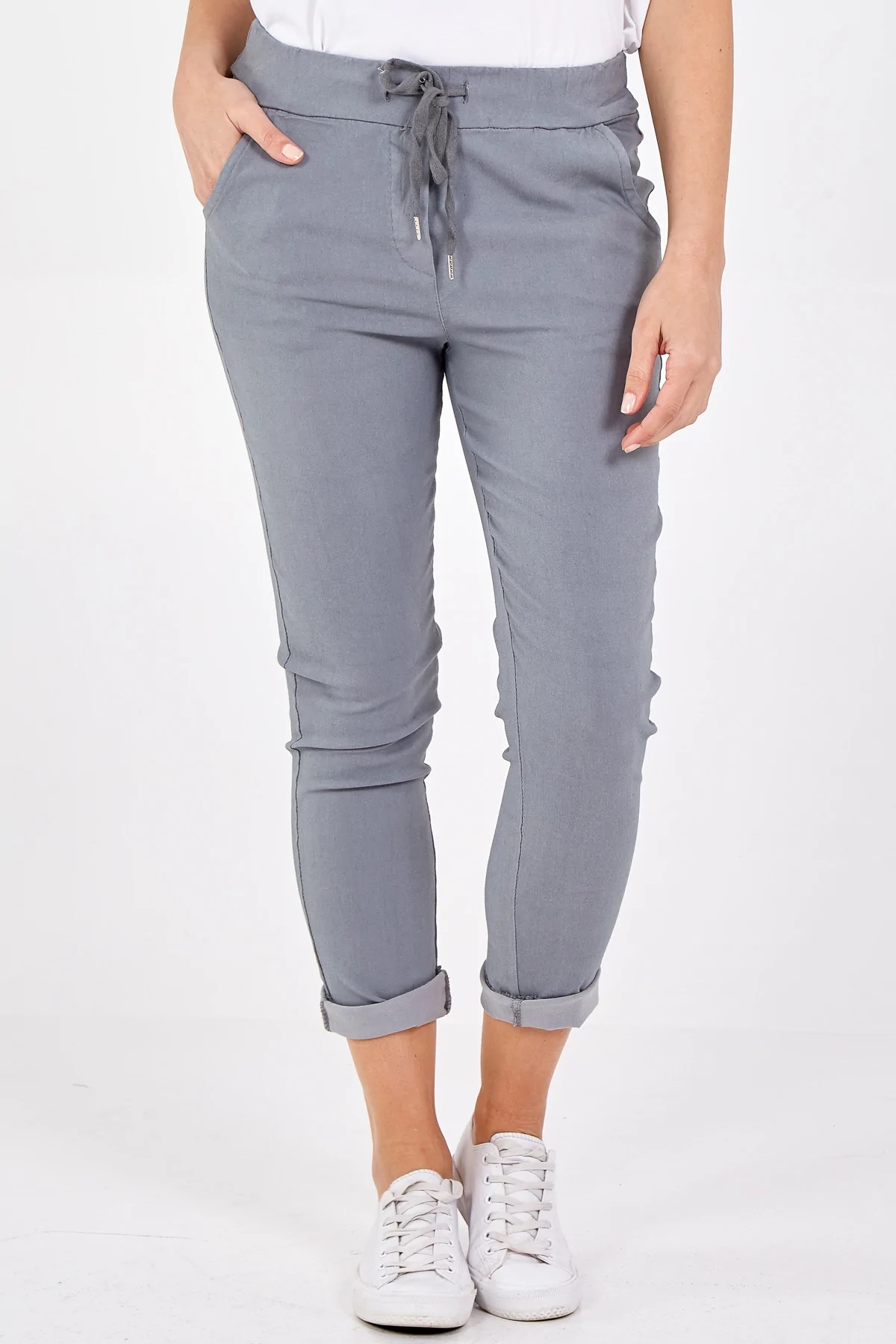 Grey Plain Magic Trousers